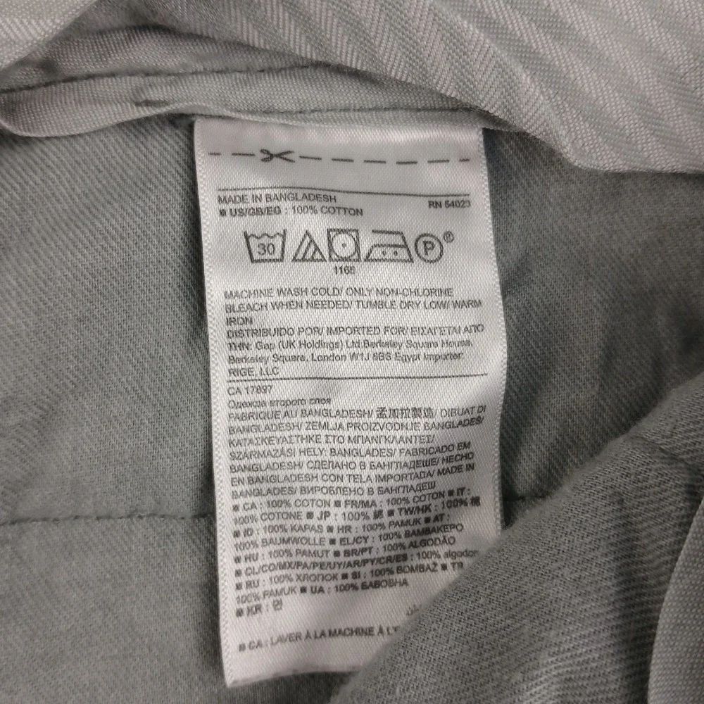 Banana Republic Aiden Chino 36x32 Mens Pants FLAWS Blue Camo **Actual 36x31 **